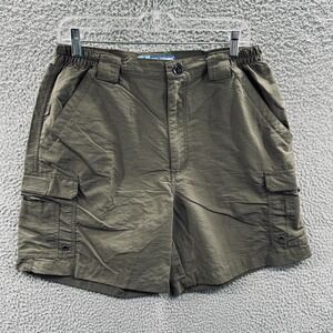 Reel Legends Mens Cargo Shorts M Olive Utility Gorpcore Fishing Hiking Outdoor